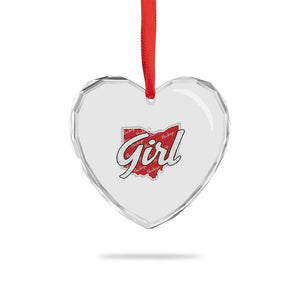 Buckeye Girl Ohio Home State Heart Crystal Glass Ornament TS11 Print Your Wear