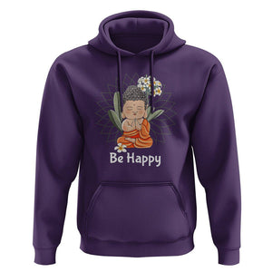 Buddhism Hoodie Be Happy Little Baby Buddha TS09 Purple Printyourwear