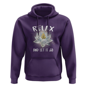 Buddhism Hoodie Relax Let it Go Monk Zen Lotus TS09 Purple Printyourwear