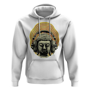 Buddhism Music Lover Hoodie Buddha Headphones Buddhist Monk DJ TS09 White Printyourwear