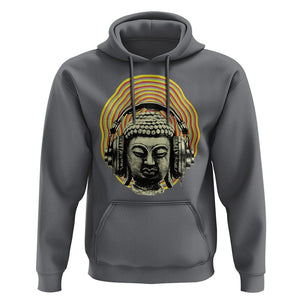 Buddhism Music Lover Hoodie Buddha Headphones Buddhist Monk DJ TS09 Charcoal Printyourwear