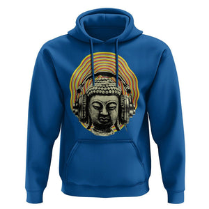 Buddhism Music Lover Hoodie Buddha Headphones Buddhist Monk DJ TS09 Royal Blue Printyourwear