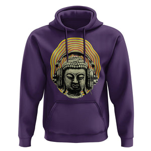 Buddhism Music Lover Hoodie Buddha Headphones Buddhist Monk DJ TS09 Purple Printyourwear