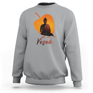 Buddhism Sweatshirt Happy Vesak Buddha Zen Yoga TS09 Sport Gray Printyourwear