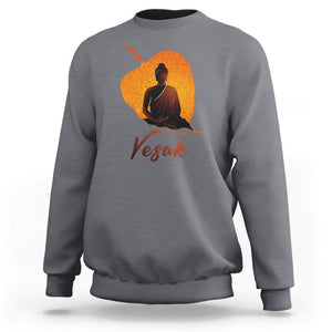 Buddhism Sweatshirt Happy Vesak Buddha Zen Yoga TS09 Charcoal Printyourwear