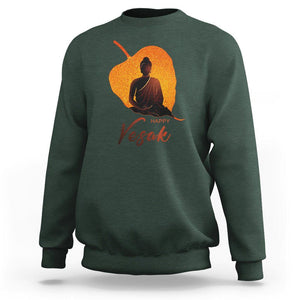 Buddhism Sweatshirt Happy Vesak Buddha Zen Yoga TS09 Dark Forest Green Printyourwear