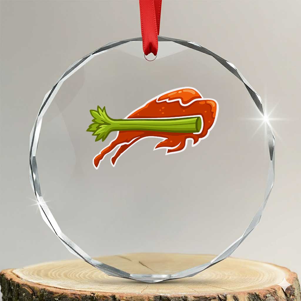 BFB Chicken Wing Crystal Glass Ornament Vintage 90s BFB Sports Fan Game Day TS10 Transparent Glass 3'' Circle Print Your Wear