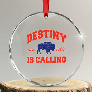 BFB Game Day Crystal Glass Ornament Vintage Destiny is Calling Victory Monday TS10 Transparent Glass 3'' Circle Print Your Wear