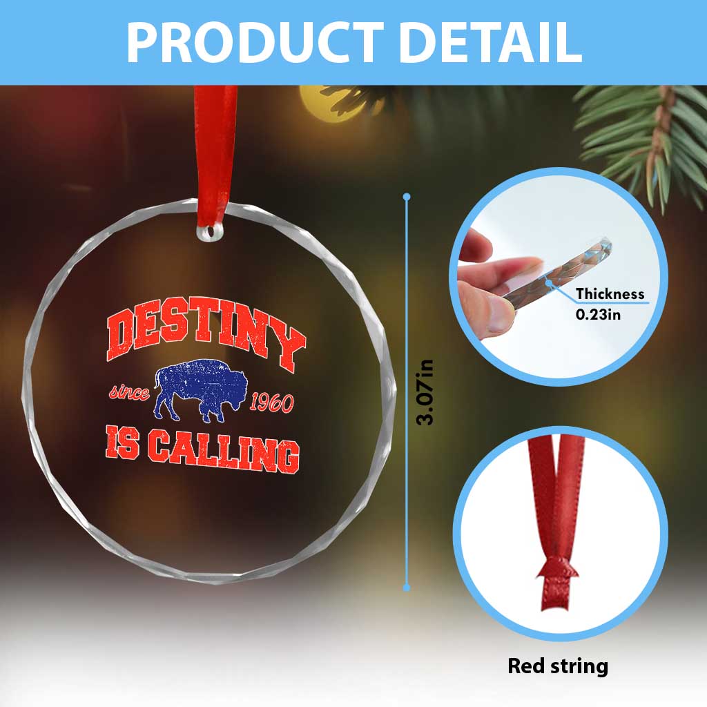 BFB Game Day Crystal Glass Ornament Vintage Destiny is Calling Victory Monday TS10 Print Your Wear