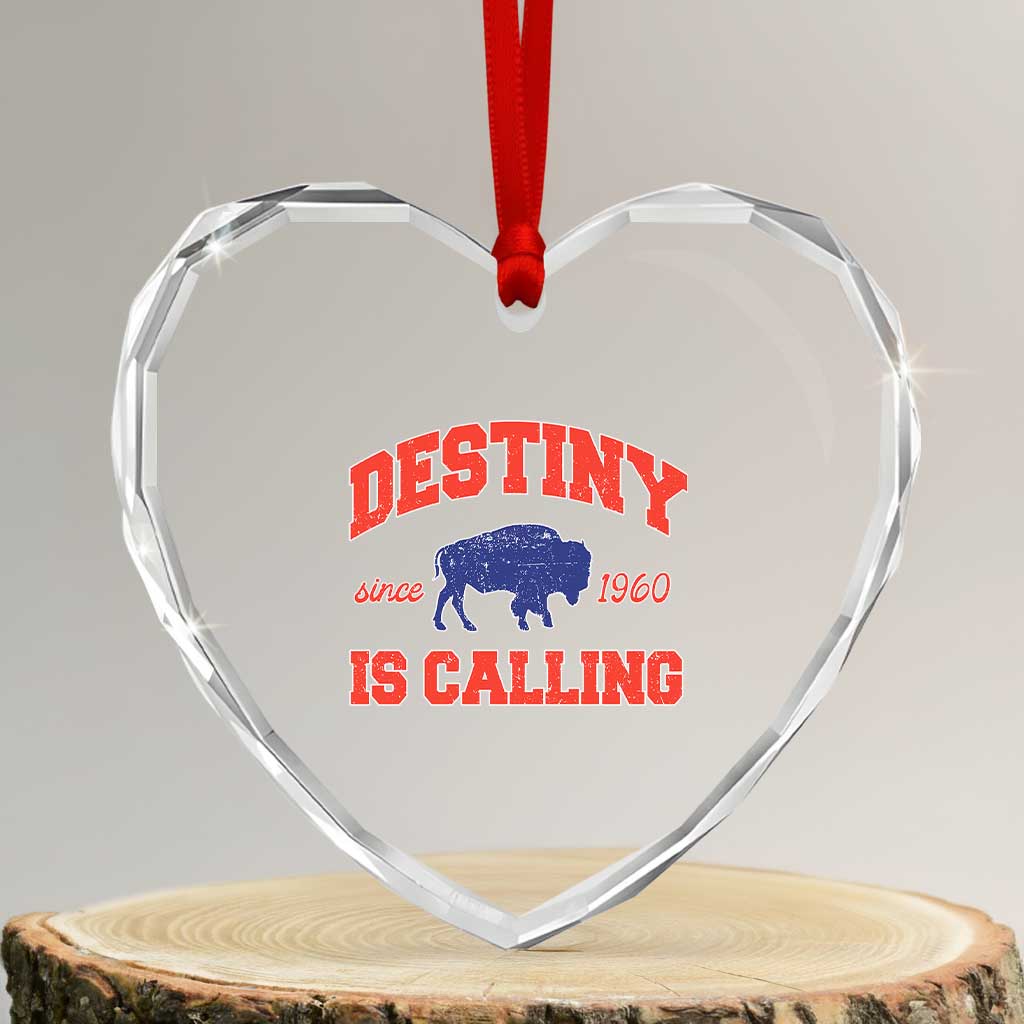 BFB Game Day Heart Crystal Glass Ornament Vintage Destiny is Calling Victory Monday TS10 Transparent Glass 3'' Heart Print Your Wear