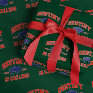 BFB Game Day Wrapping Paper Roll Vintage Destiny is Calling Victory Monday TS10 Green Print Your Wear