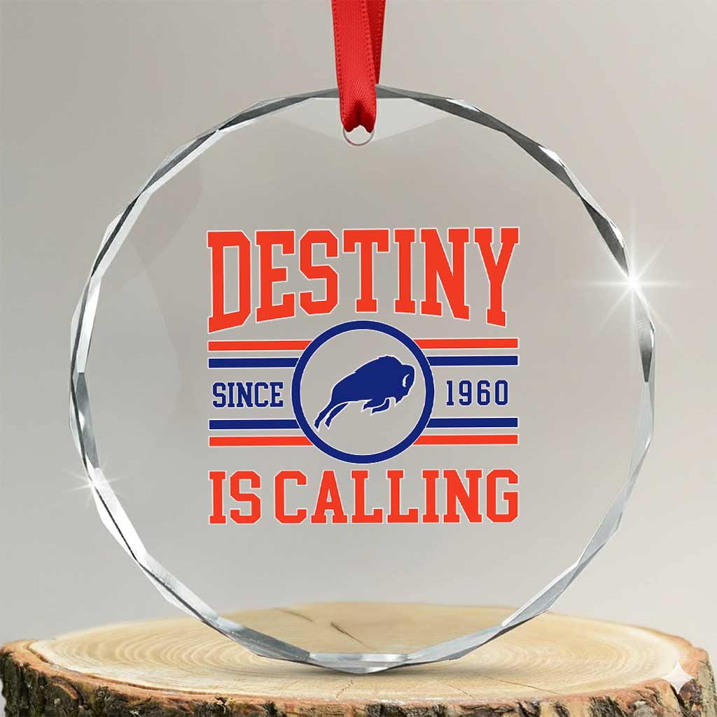 Buffalo Football Crystal Glass Ornament Funny Vintage 90s Bills Fan TS10 Transparent Glass 3'' Circle Print Your Wear