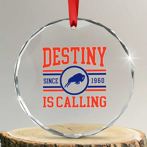 Buffalo Football Crystal Glass Ornament Funny Vintage 90s Bills Fan TS10 Transparent Glass 3'' Circle Print Your Wear
