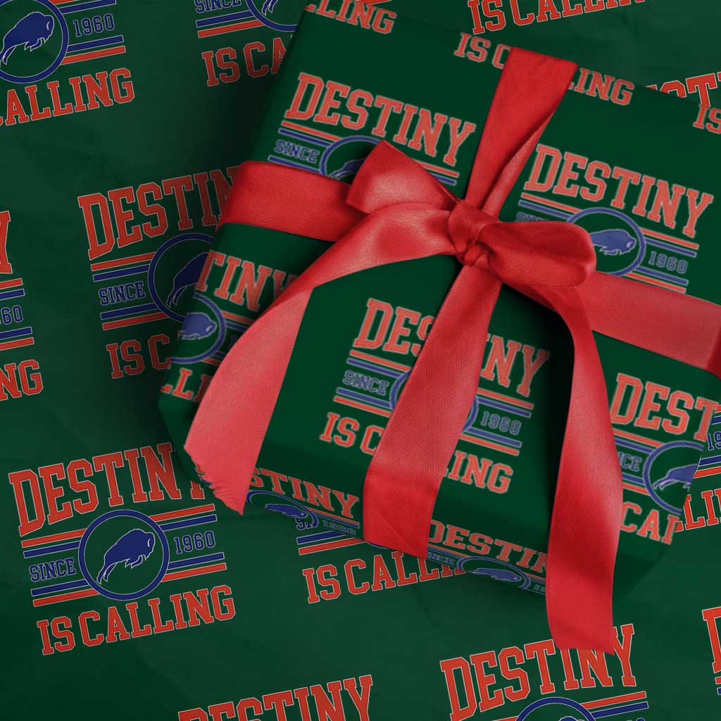 Buffalo Football Wrapping Paper Roll Funny Vintage 90s Bills Fan TS10 Green Print Your Wear