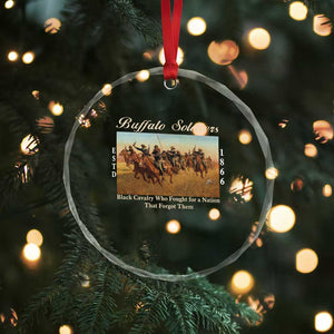 Buffalo Soldiers Black Cavalry 1866 Crystal Glass Ornament African American Military History Black History Gift
