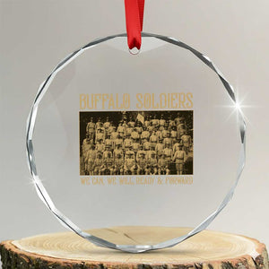 Buffalo Soldiers Crystal Glass Ornament 9th and 10th Cavalry African American Heros Black Soldiers TS10 Transparent Glass 3'' Circle Print Your Wear