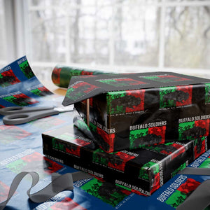 Buffalo Soldiers Wrapping Paper Roll 9th and 10th Cavalry Afro African American Heros TS10 Black Print Your Wear