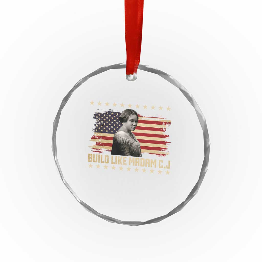 Build Like Madam CJ Walker Crystal Glass Ornament Black History Month Gift TS12 Print Your Wear