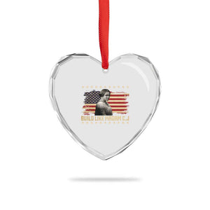 Build Like Madam CJ Walker Heart Crystal Glass Ornament Black History Month Gift TS12 Print Your Wear