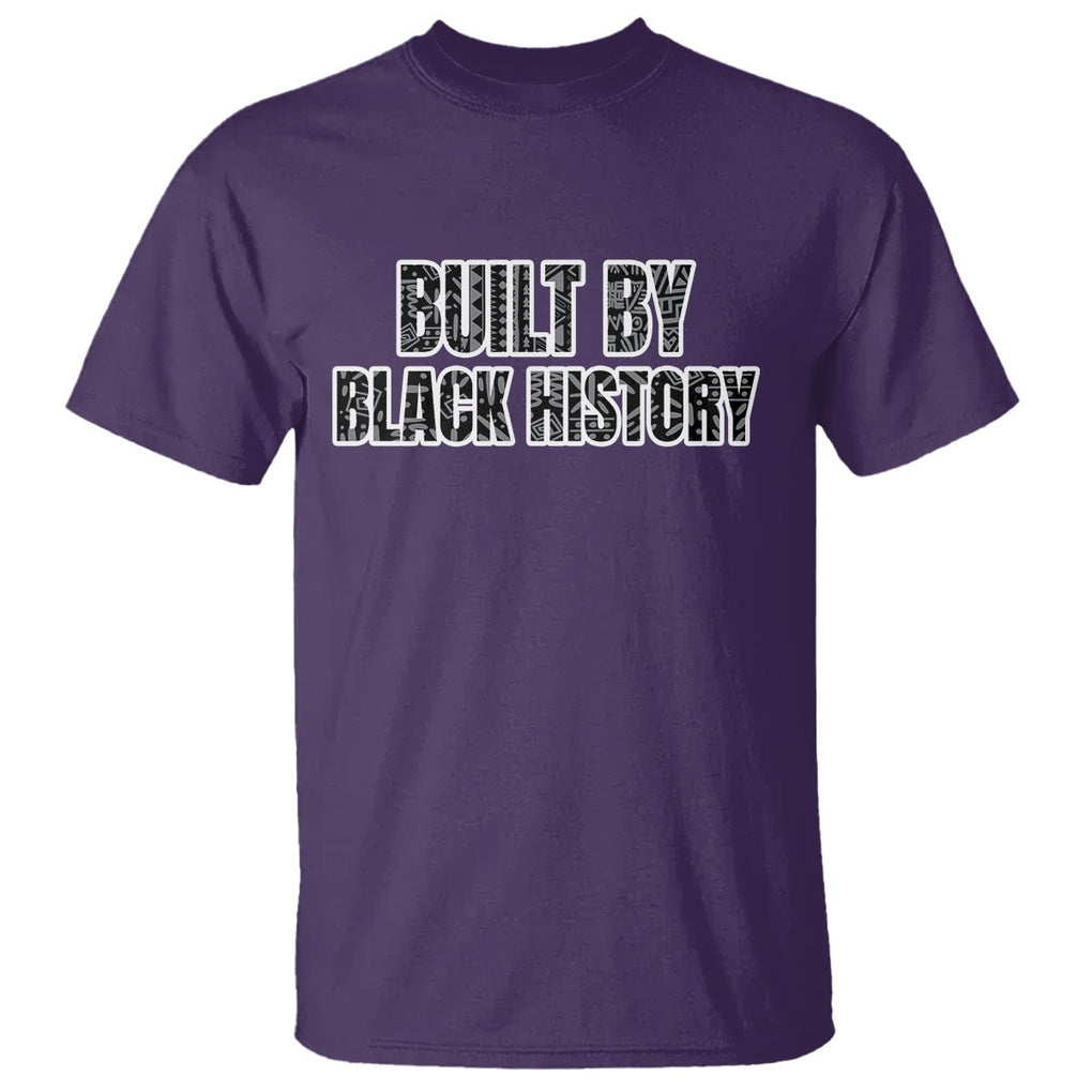 Built by Black History T Shirt TS02 Purple Printyourwear
