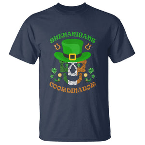 Bull Dog Skull T Shirt Shenanigans Coordinator St Patrick's Day TS02 Navy Printyourwear