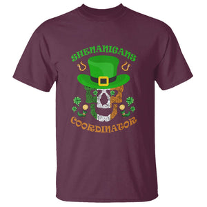Bull Dog Skull T Shirt Shenanigans Coordinator St Patrick's Day TS02 Maroon Printyourwear