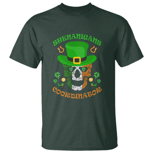 Bull Dog Skull T Shirt Shenanigans Coordinator St Patrick's Day TS02 Dark Forest Green Printyourwear