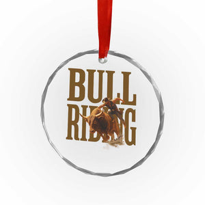 Bull Riding Cowboy Western Texas Rodeo Life Crystal Glass Ornament TS12 Print Your Wear