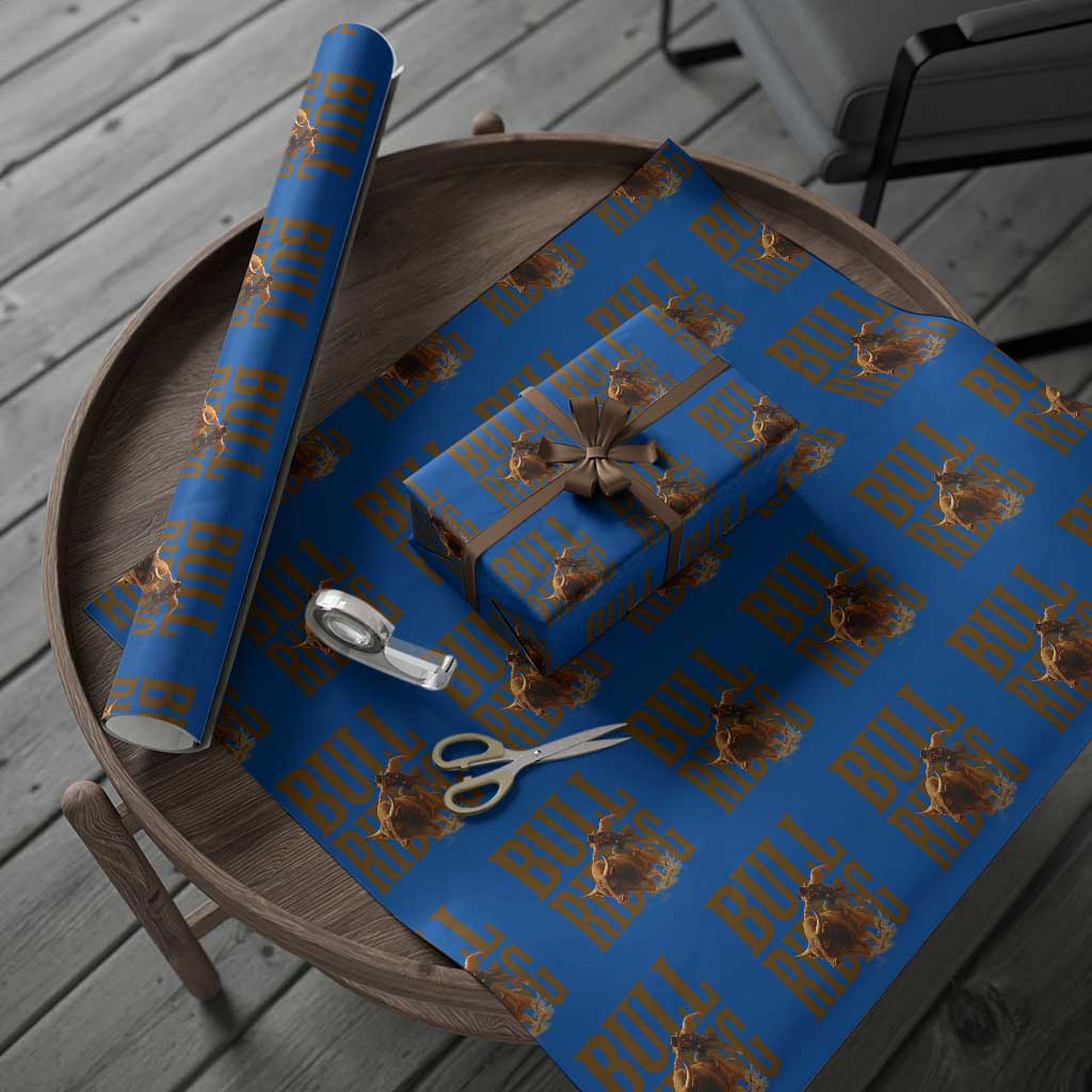 Bull Riding Cowboy Western Texas Rodeo Life Wrapping Paper Roll TS12 Blue Print Your Wear