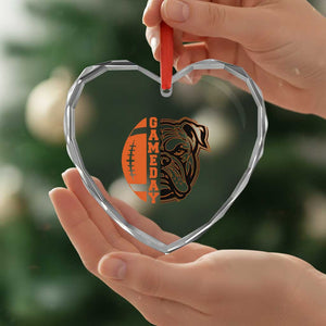 Bulldog Football Lover Heart Crystal Glass Ornament Game Day Fan Lifestyle TS12 Print Your Wear