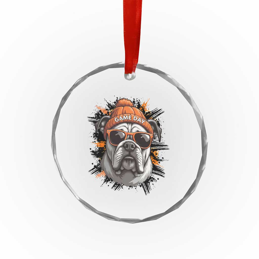 Bulldog Football Spirit Crystal Glass Ornament Game Day Dog Lover Gift TS12 Print Your Wear