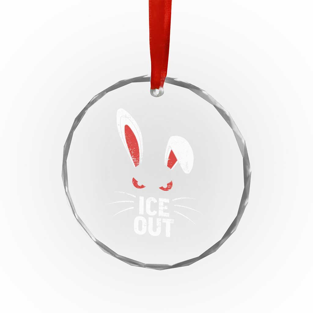 Bunny Ice Out Crystal Glass Ornament Resist FDT Anti Immigration Enforcement TS10 Print Your Wear