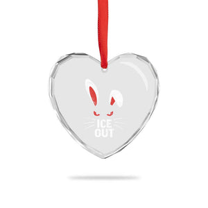Bunny Ice Out Heart Crystal Glass Ornament Resist FDT Anti Immigration Enforcement TS10 Print Your Wear