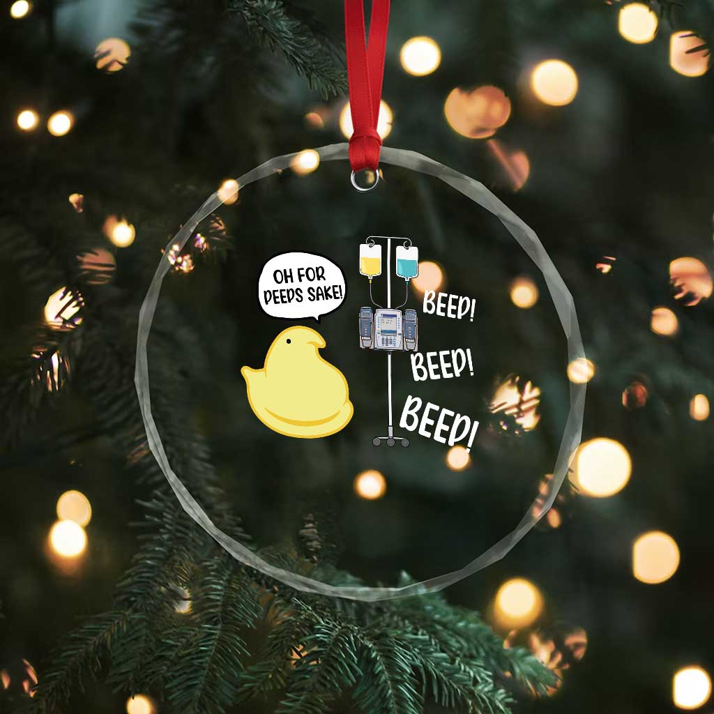 Bunny Nurse Crystal Glass Ornament Funny Peep Nursing Easter Nurse Gift TS10 Print Your Wear