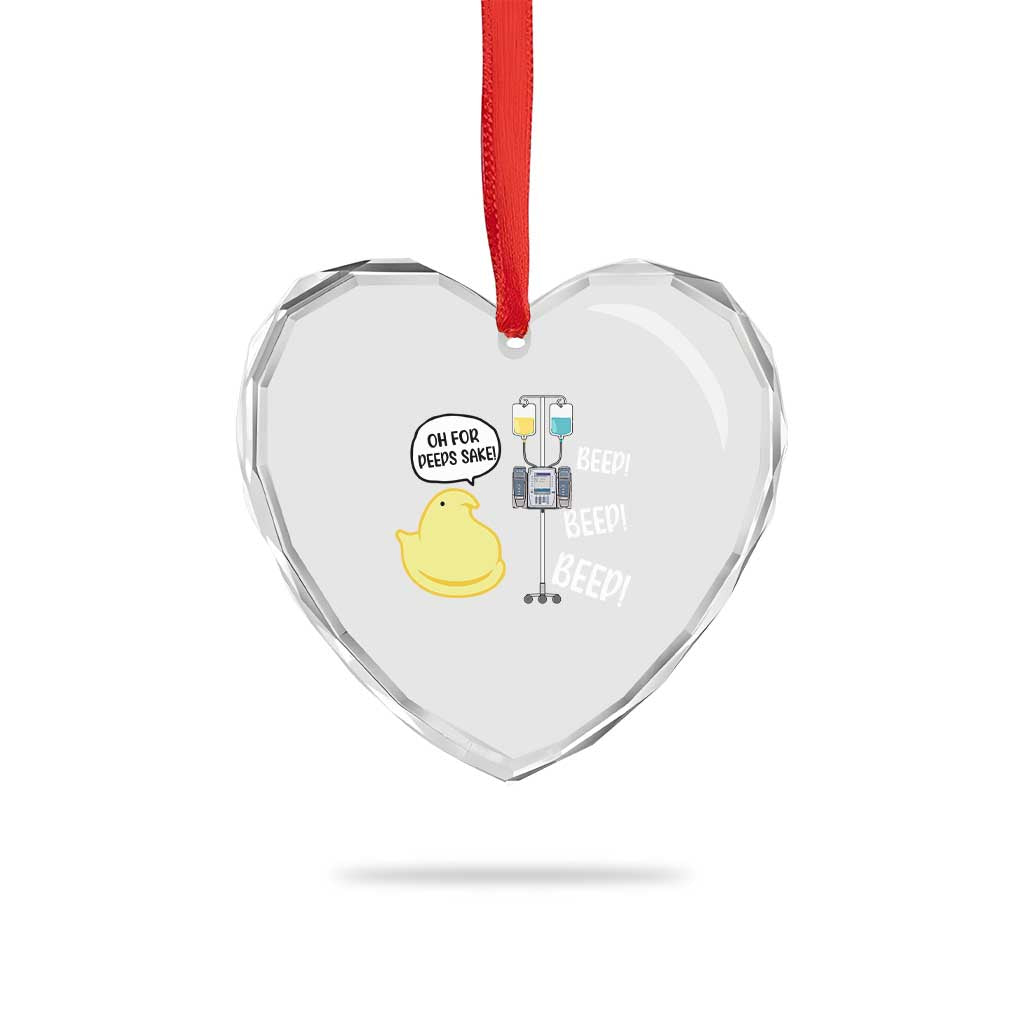 Bunny Nurse Heart Crystal Glass Ornament Funny Peep Nursing Easter Nurse Gift TS10 Print Your Wear