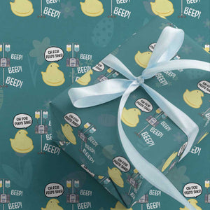 Bunny Nurse Wrapping Paper Roll Funny Peep Nursing Easter Nurse Gift TS10 Teal Print Your Wear