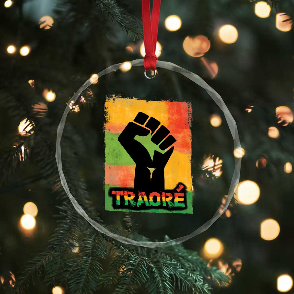 Burkina Faso Ibrahim Traoré Crystal Glass Ornament TS10 Print Your Wear
