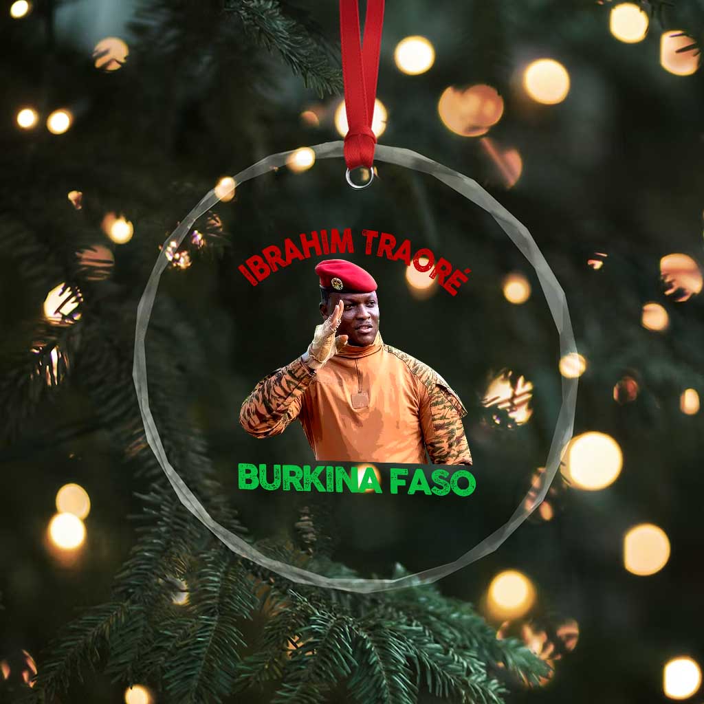 Burkina Faso Ibrahim Traoré Thomas Sankara Crystal Glass Ornament TS10 Print Your Wear