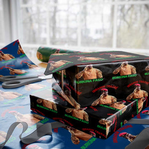 Burkina Faso Ibrahim Traoré Thomas Sankara Wrapping Paper Roll TS10 Black Print Your Wear