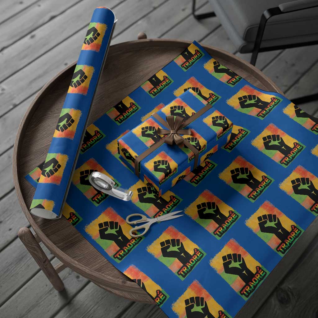 Burkina Faso Ibrahim Traoré Wrapping Paper Roll TS10 Blue Print Your Wear