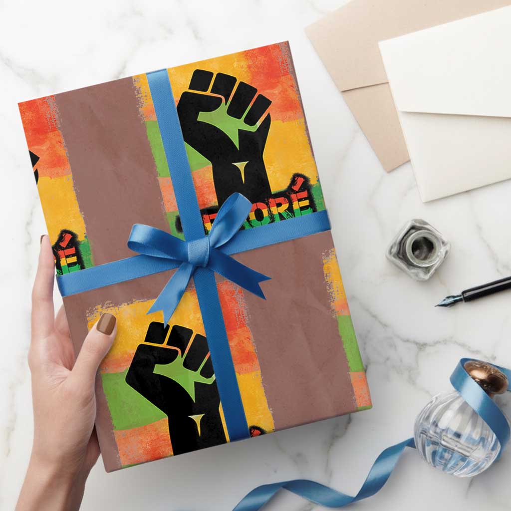 Burkina Faso Ibrahim Traoré Wrapping Paper Roll TS10 Mocha Print Your Wear