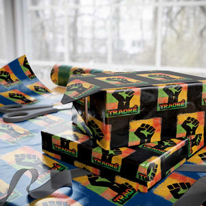 Burkina Faso Ibrahim Traoré Wrapping Paper Roll TS10 Black Print Your Wear