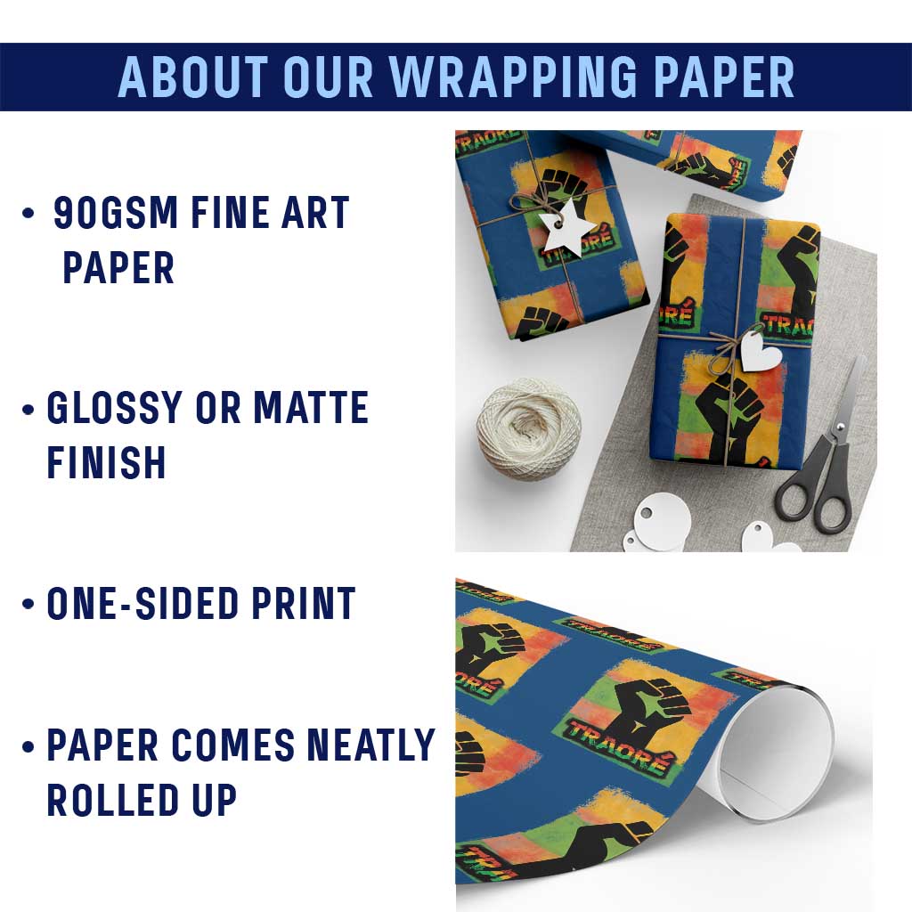 Burkina Faso Ibrahim Traoré Wrapping Paper Roll TS10 Print Your Wear
