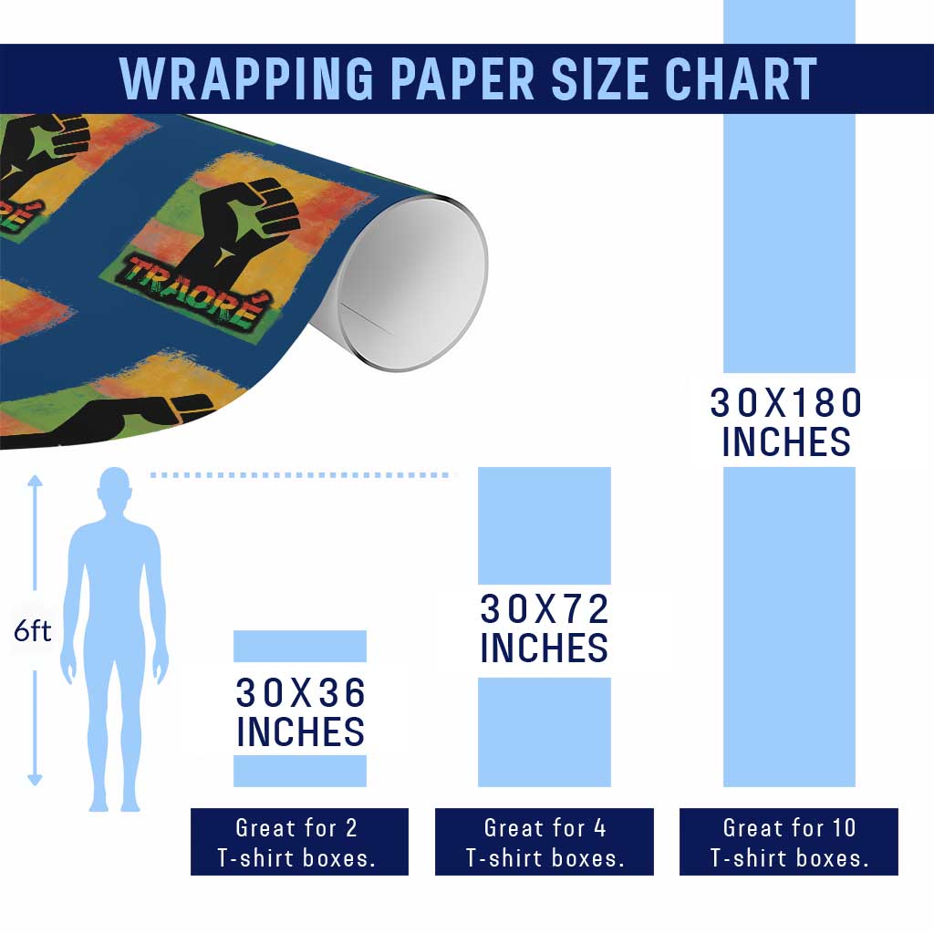 Burkina Faso Ibrahim Traoré Wrapping Paper Roll TS10 Print Your Wear