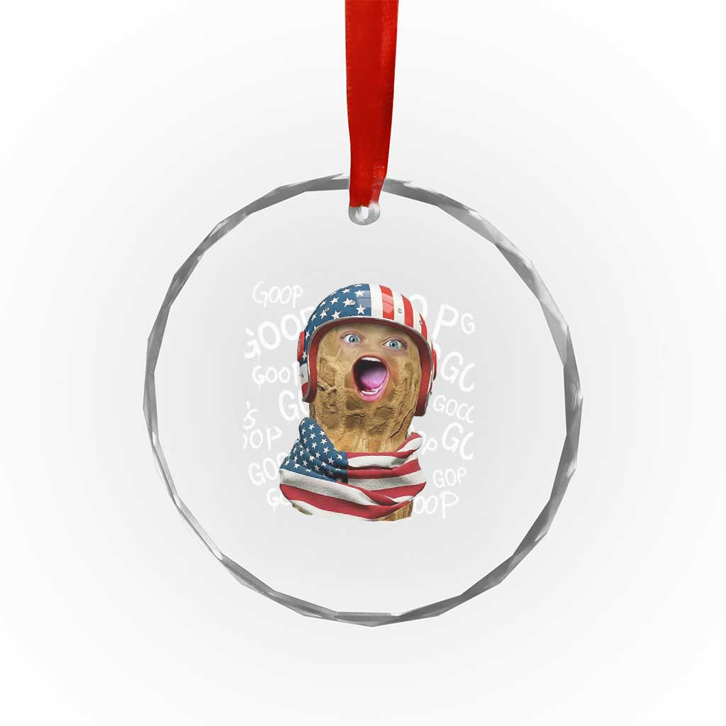 Burnt Peanut Goop Crystal Glass Ornament Patriotic American Flag TS14 Print Your Wear