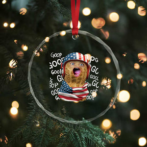 Burnt Peanut Goop Crystal Glass Ornament Patriotic American Flag TS14 Print Your Wear