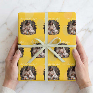 But Did You Dye Wrapping Paper Roll Funny Christian Easter Egg Dyeing TS14 Yellow Print Your Wear