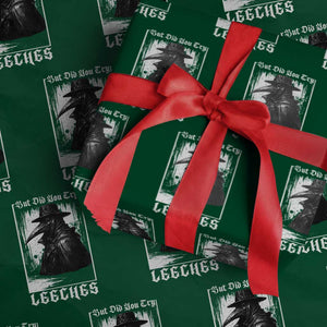 But Did You Try Leeches Plague Doctor Wrapping Paper Roll Funny Middle Age Black Death Gothic TS11 Green Print Your Wear