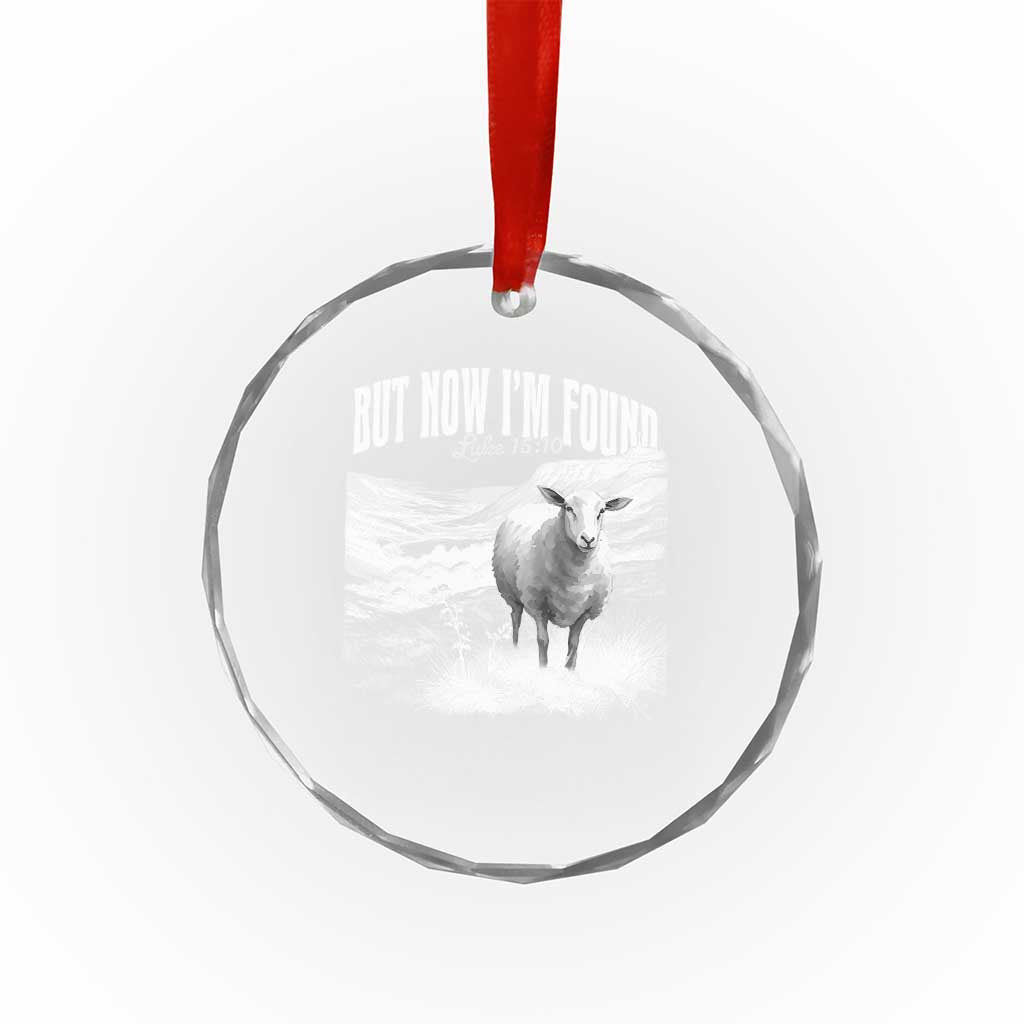 But Now I'm Found Crystal Glass Ornament Christian Faith Sheep TS11 Print Your Wear