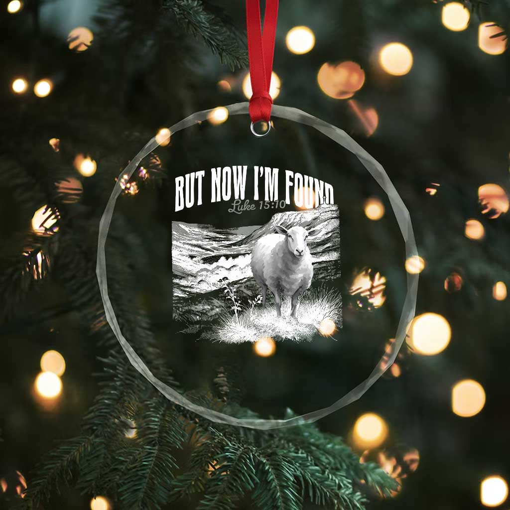 But Now I'm Found Crystal Glass Ornament Christian Faith Sheep TS11 Print Your Wear